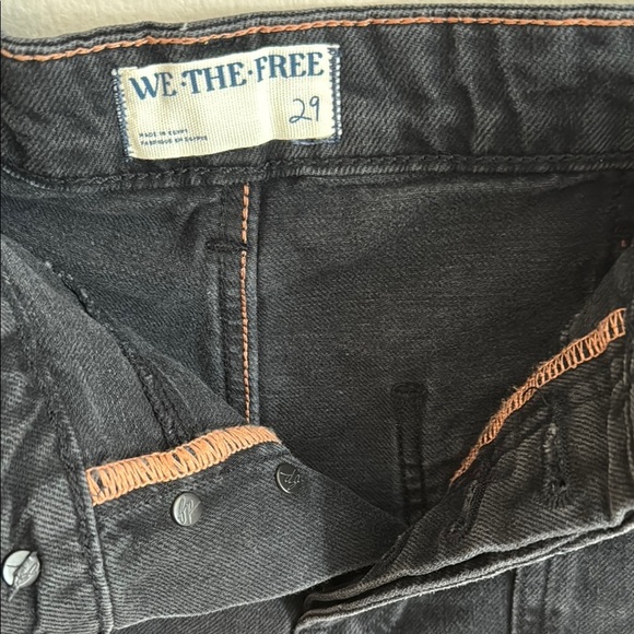 We The Free Black Jean Shorts High-Waisted Distressed - Picture 7 of 10